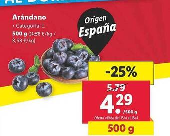 Lidl Arándano oferta