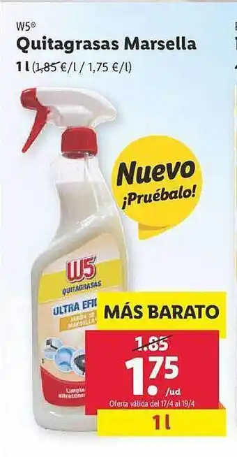 Lidl W5 quitagrasas marsella oferta