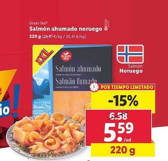 Lidl Salmón ahumado noruego oferta
