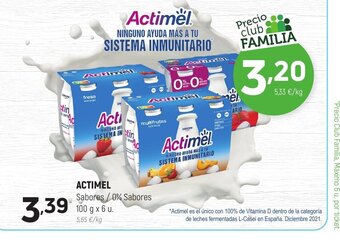 Coviran Actimel Sabores oferta