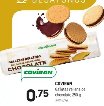 Coviran Coviran Galletas Rellena de Chocolate 250g oferta
