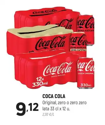 Coviran Coca Cola Original Zero o Zero Zero Lata 33cl x 12u oferta