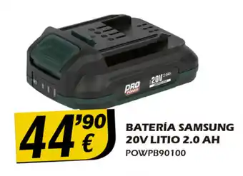Ideal Bricolaje Batería Samsung 20V Litio 2.0 AH POWP890100 oferta