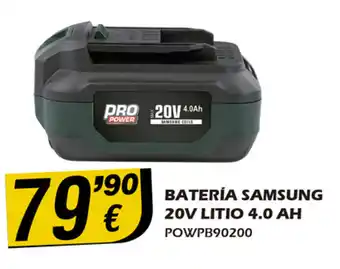 Ideal Bricolaje Batería Samsung 20V Litio 4.0 AH POWP890200 oferta