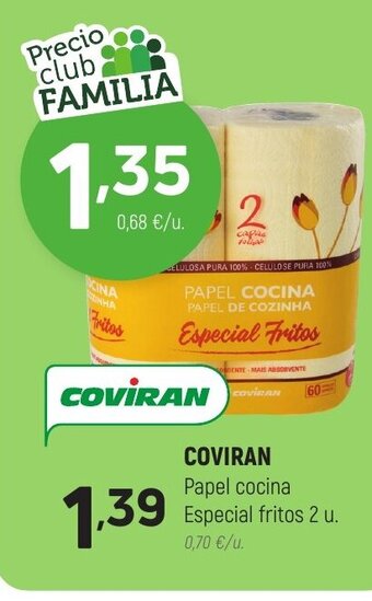 Coviran Coviran Papel Cocina Especial Fritos 2 u oferta
