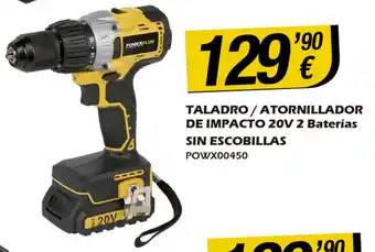 Ideal Bricolaje Taladro/Atornillador De Impacto 20V 2 Baterías Sin Escobillas POWX00450 oferta