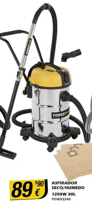 Ideal Bricolaje Aspirador Seco/Humedo 1200W 30L POWX3240 oferta