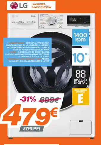 Pascual Martí LG Lavadora F4WV5010S0W oferta