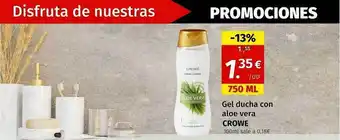 Maskom Supermercados Gel ducha con aloe vera crowe oferta
