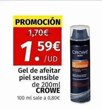 Maskom Supermercados Gel de afeitar piel sensible crowe oferta