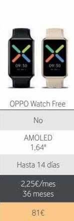 Vodafone Oppo watch free oferta