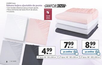 Lidl Sábana bajera livarno oferta