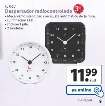 Lidl Despertador auriol oferta