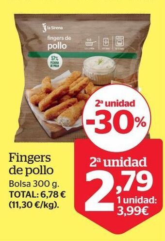 La Sirena Fingers de pollo oferta