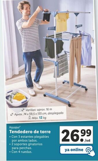 Lidl Tendedero aquapur oferta