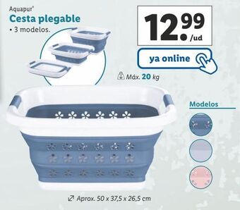 Lidl Cesta plegable aquapur oferta