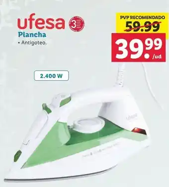 Lidl Plancha ufesa oferta