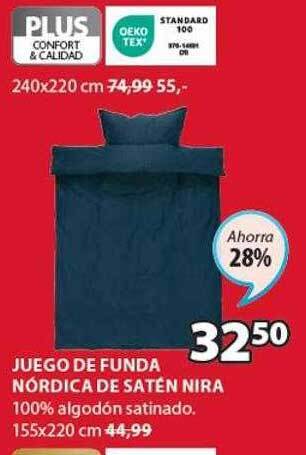 JYSK Juego de funda nórdica de satén nira oferta