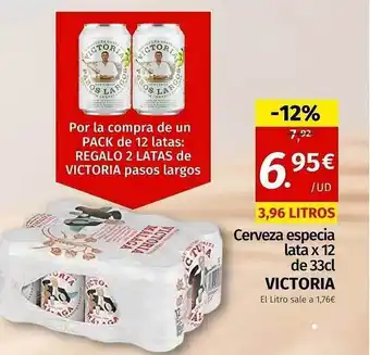 Maskom Supermercados Cerveza especia lata x 12 de victoria oferta