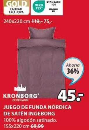 JYSK Kronborg juego de funda nórdica de satén ingeborg oferta