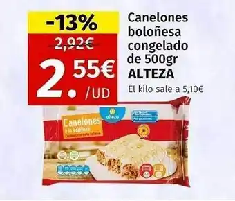 Maskom Supermercados Canelones boloñesa congelado de alteza oferta