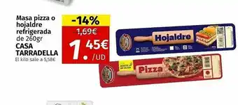 Maskom Supermercados Masa pizza o hojaldre refrigerada de casa tarradella oferta
