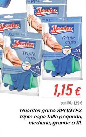 Cash Ifa Guantes goma spontex triple capa talla pequeña, mediana, grande o xl oferta