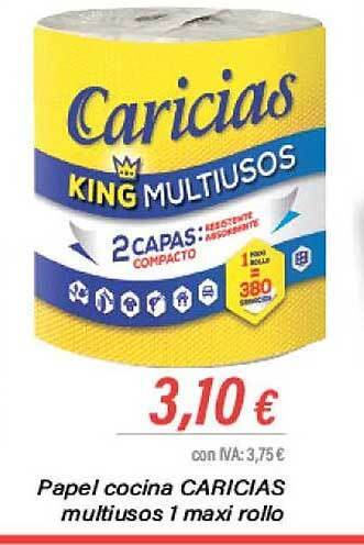 Cash Ifa Papel cocina caricias multiusos 1 maxi rollo oferta