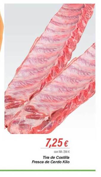Cash Ifa Tira de costilla fresca de cerdo kilo oferta