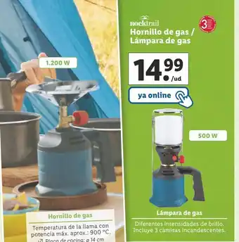 Lidl Hornillo a gas rocktrail oferta