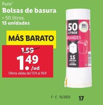 Lidl Bolsas de basura oferta