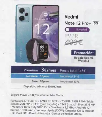 Movistar Redmi note 12 pro+ 5g* oferta
