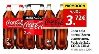Maskom Supermercados Coca cola normal-zero o zero-zero. pack de coca cola oferta