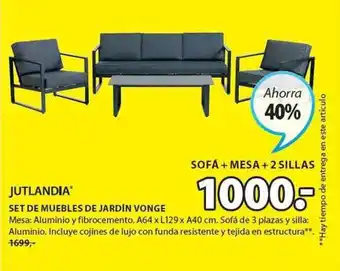 JYSK Jutlandia set de muebles de jardin vonge oferta
