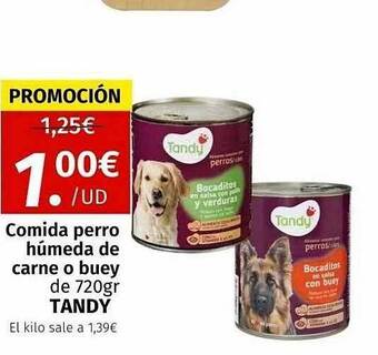 Maskom Supermercados Comida perro húmeda de carne o buey tandy oferta