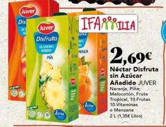 Gadis Néctar disfruta sin azúcar añadido juver oferta