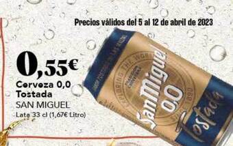Gadis Cerveza 0.0 tostada san miguel oferta