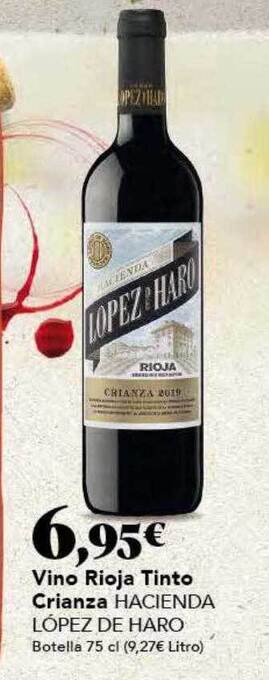 Gadis Vino rioja tinto crianza hacienda lópez de haro oferta