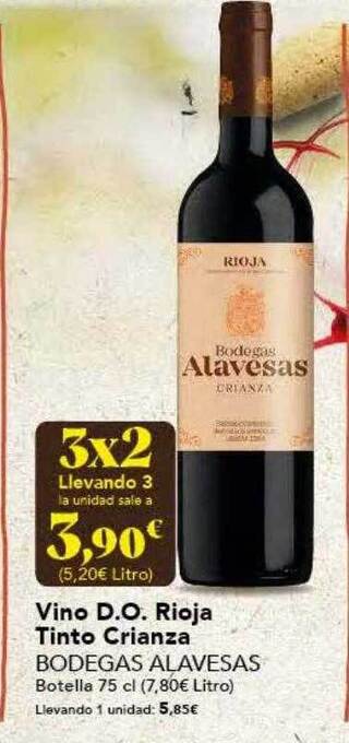 Gadis Vino d.o. rioja tinto crianza bodegas alavesas oferta