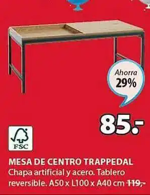 JYSK Mesa de centro trappedal oferta