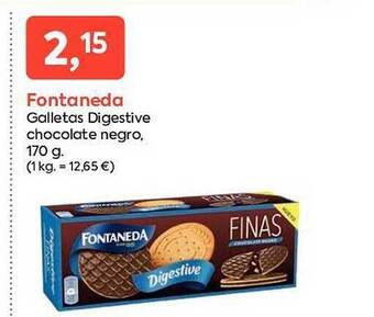 Suma Supermercados Fontaneda galletas digestive chocolate negro oferta