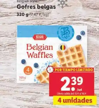 Lidl Belgian style gofres belgas oferta
