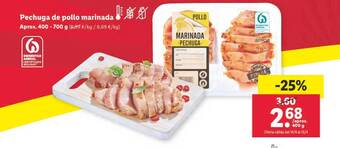 Lidl Pechuga de pollo marinada oferta