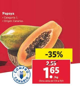 Lidl Papaya oferta