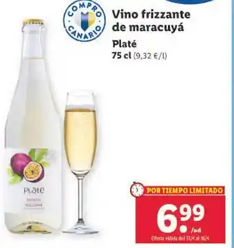 Lidl Vino frizzante de maracuyá platé oferta