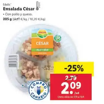 Lidl Edulis ensalada césar oferta