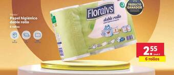 Lidl Floralys papel higiénico doble rollo oferta