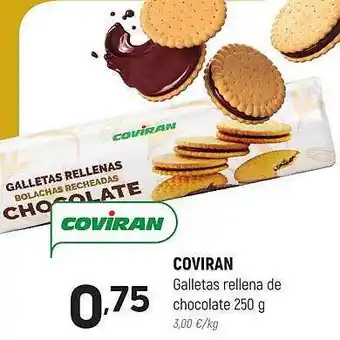 Coviran Coviran galletas rellena de chocolate oferta