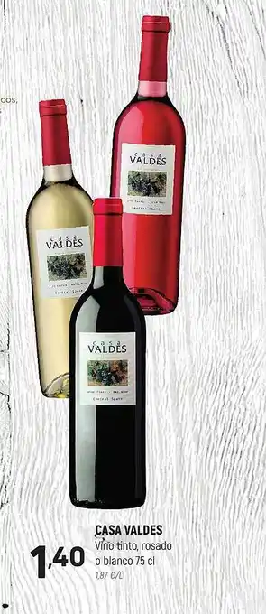 Coviran Casa valdes vino tinto, rosado o blanco oferta