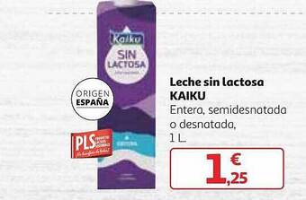 Alcampo Leche sin lactosa kaiku oferta